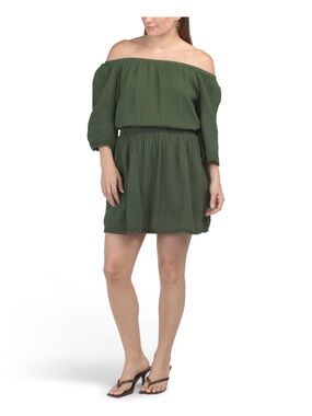 Michael Stars Double Gauze Fernanda Smoked Waist Mini Dress; NWT
